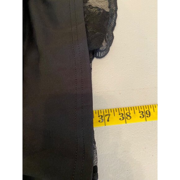 Embroidered Black Lace Shift Dress Floral Pattern Medium - Picture 7 of 12